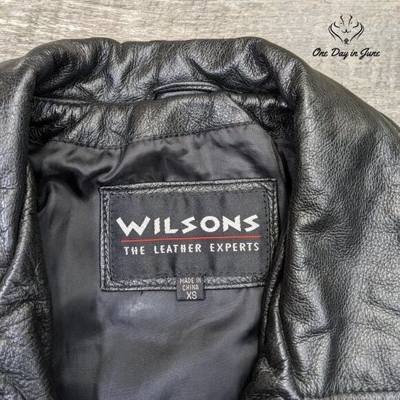 Wilsons Vintage Biker Jacket Size XS - Picture 2 of 5